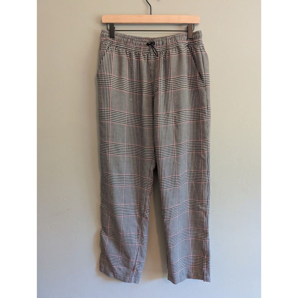 Rare Adidas Originals Sample Glen Plaid Trousers Grey Red Check Pants Women M